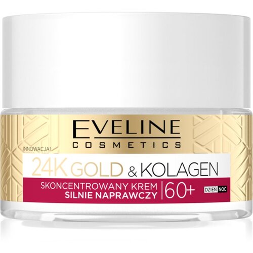Eveline Cosmetics 24k Gold &amp;amp; Kolagen 60+ koncentrirana krema za redukcijo gub 60+ 50 ml Slike