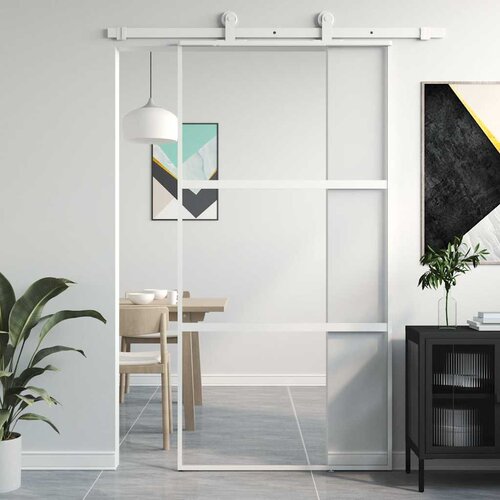  Klizna vrata bijela 102,5x205 cm od kaljenog stakla i aluminija Cijene