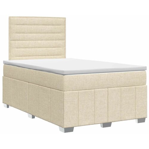  Boxspring krevet s madracem Krem 120 x 190 cm Tkanina - Krem 120 x 190 cm Dizajn linija Slike