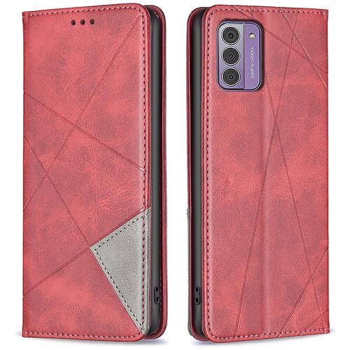 INORCO Stojalo za usnjen ovitek za telefon Nokia G42, etui za mobilni telefon z vtisnjeno linijo in režami za kartice, (22033295) Slike