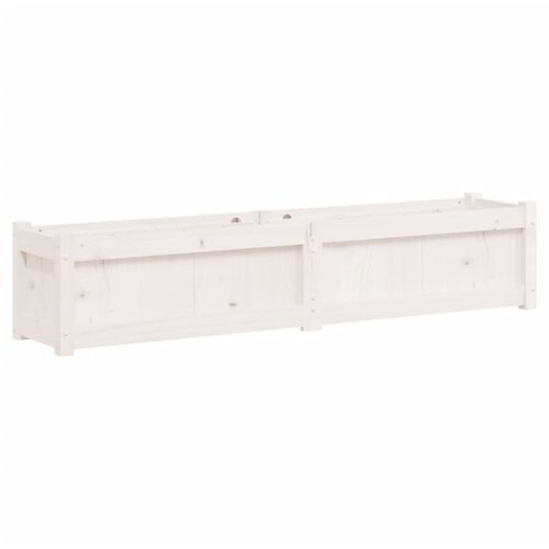 Vrtna sadilica bijela 150 x 31 x 31 cm od masivne borovine Slike