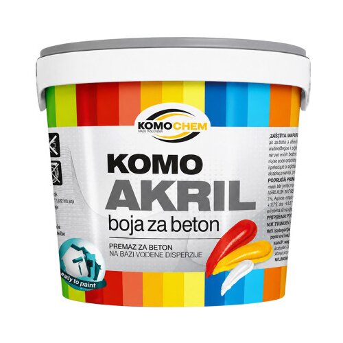 KOMOCHEM Boja za beton KOMOAKRIL 0,75L antracit Slike