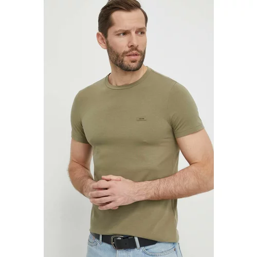 Calvin Klein Kratka majica moški, zelena barva