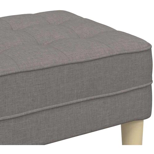  Klupa s jastukom Sivo-smeđa 113 x 57 x 39 cm tkanina Slike