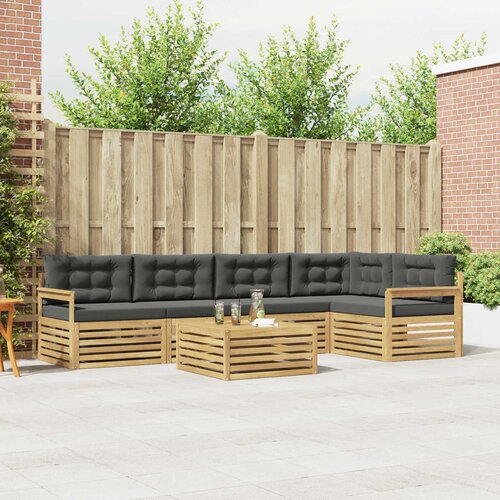  Set vanjskih sofa 6 kom. Bijela i antracit Poliester Cijene