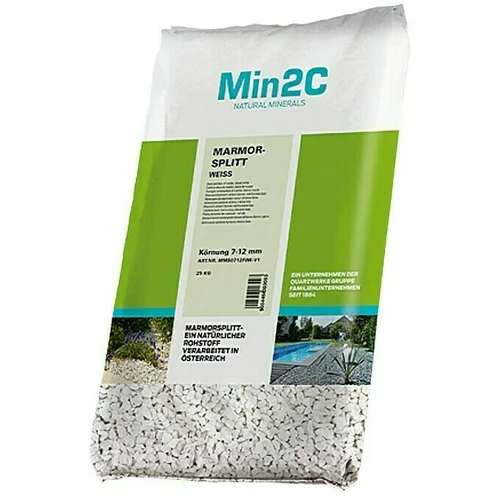Min2C mramorni granulat (bijele boje, granulacija: 7 mm - 12 mm, 25 kg)