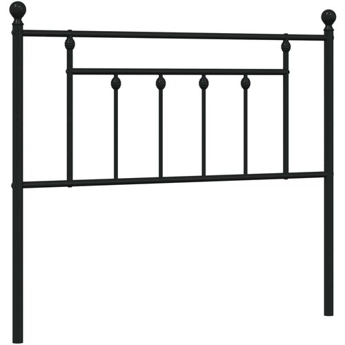  Metalno uzglavlje crno 107 cm Slike