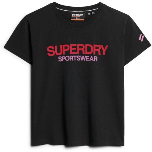 Superdry Funkcionalna majica malina / eozin / črna Cene