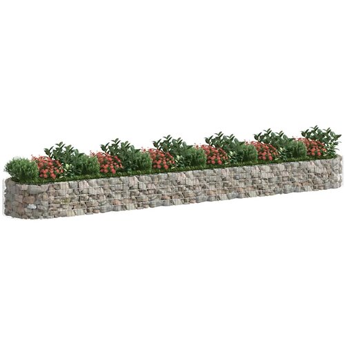  Gabionska povi&amp;scaron;ena gredica od pocinčanog željeza 600x100x50 cm Slike
