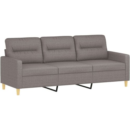  4-dijelni set sofa s jastucima smeđesivi od tkanine Slike