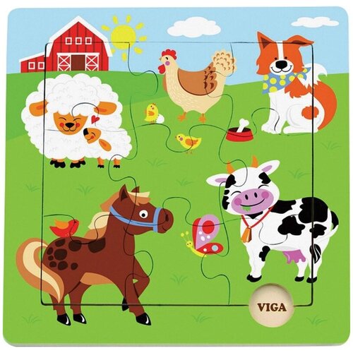 Viga sestavljanka - živali s kmetije Cene