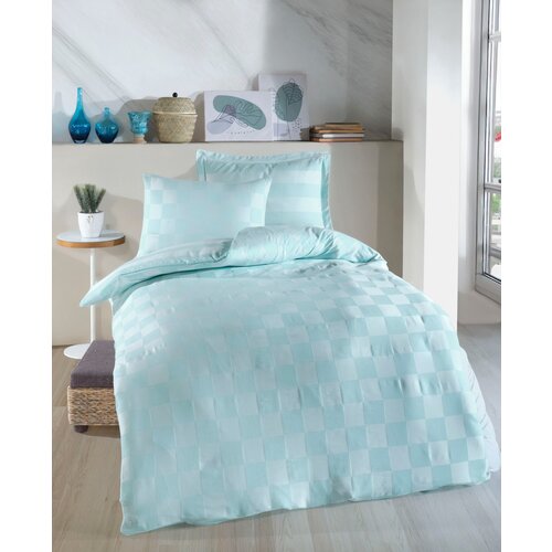 Hanah home set Single posteljine Kareli, 140x200cm, Menta Slike
