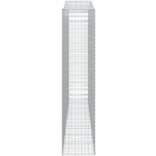  Lučne gabionske ko&amp;scaron;are 2 kom 400x50x220/240cm pocinčano željezo Slike