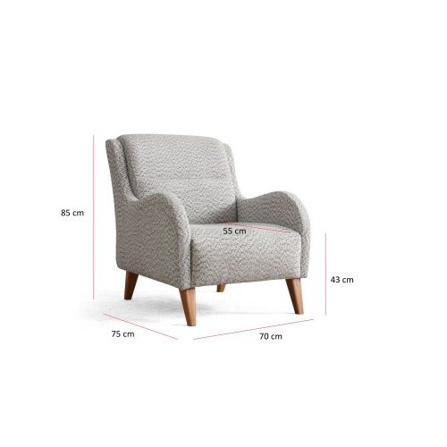 Atelier Del Sofa Nice Bergere fotelja, siva Slike
