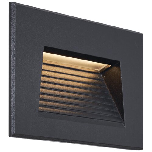QAZQA Moderna vgradna stenska svetilka črna 11,5 cm vklj. LED IP65 - Trem Slike