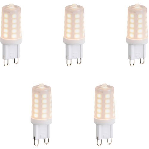 LUEDD Set van 5 G9 dimbare LED lampen opaal 1.2W 100 lm 2200K Slike
