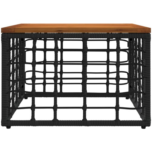  Stol za vrt 55 x 55 x 37 cm PE Rattan i Staklo Slike