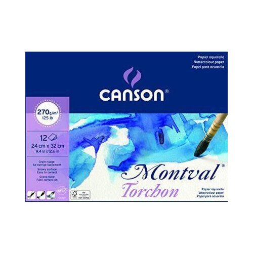 Canson Blok akvarelni Montval 24x32cm 270 g, 12 listni, snežna struktura, (22005371) Cene