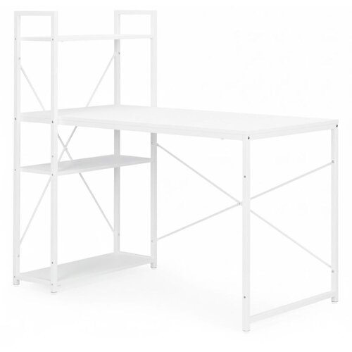 ModernHome uredski stol 120 &amp;times; 60 cm s policom i 3 police &amp;ndash; bijeli Slike