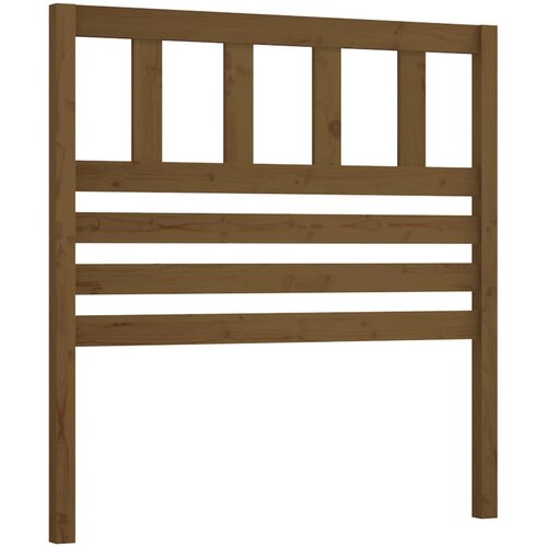 Uzglavlje za krevet boja meda 106 x 4 x 100 cm masivna borovina Slike