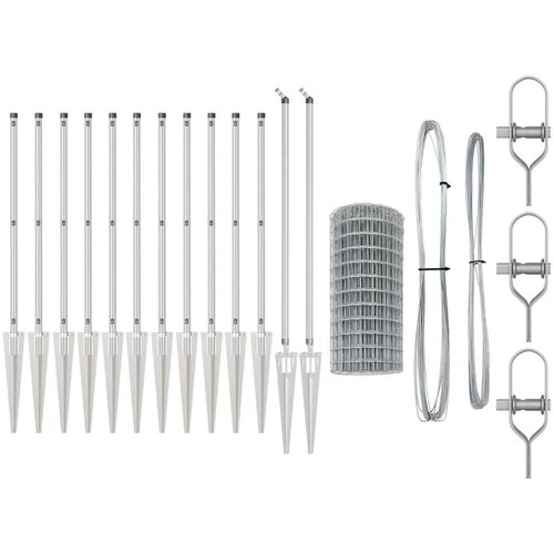 Euro Ograda s 13 &amp;scaron;iljastih postova 1x25 m Galvanizirani čelik Slike