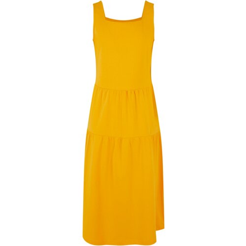 Urban Classics Kids Girls' 7/8 Length Valance Summer Dress - yellow Slike