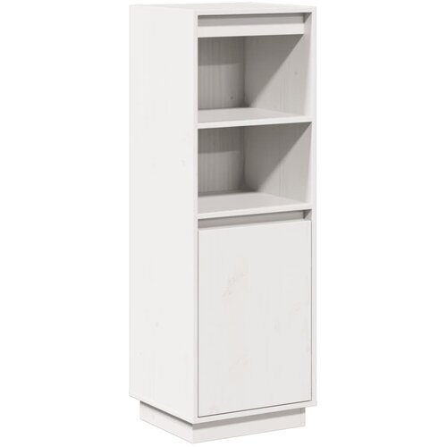 Maison Chic Visoka omara - Komoda - Predalnik bela 37x34x110 cm trdna borovina, (21719607) Cene