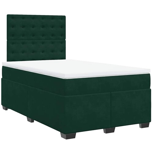  Krevet box spring s madracem tamnozeleni 120x190 cm bar&amp;scaron;unasti Slike