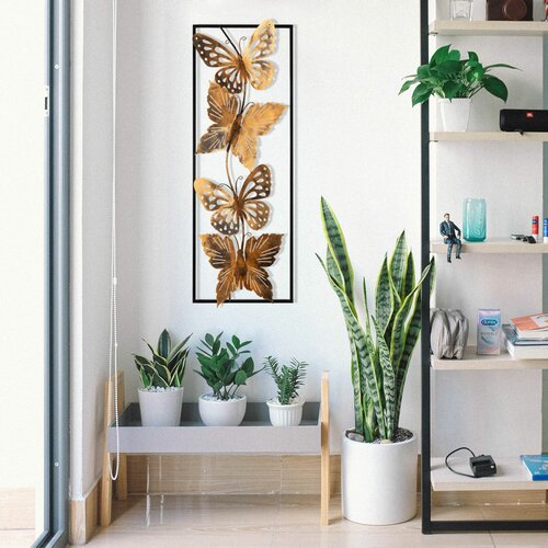 Butterfly multicolor decorative metal wall accessory Cene