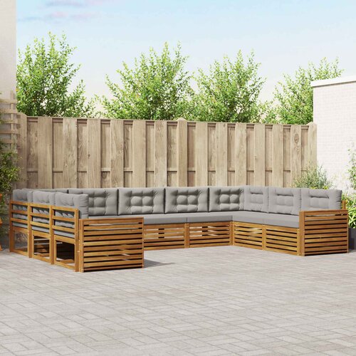  Set vanjskih sofa 9 kom. Prirodna i svijetlo siva 404 x 251,5 x 73 cm Cene
