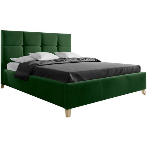 CARRYHOME OBLAZINJENA POSTELJA 140 cm x 200 cm , tekstil temno zelena Cene
