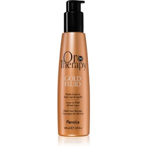 Fanola Oro Therapy Gold Fluid mleko za lase z 24-karatnim zlatom 200 ml Slike