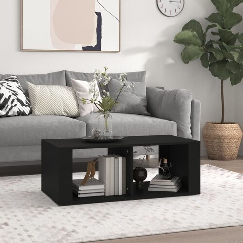 vidaXL Klubska mizica črna 100x50x36 cm inženirski les Cene