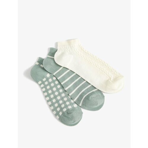 Koton 3-Piece Patterned Basic Booties Socks Cene