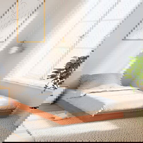 Furnova Posteljni okvir vo&amp;scaron;čeno rjav 90x200 cm trdna borovina, (21936273) Slike