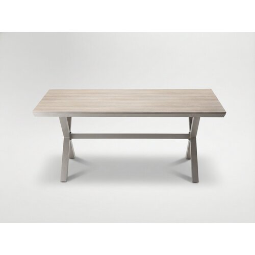  Aluminijski vrtni stol Polywood 180 x 100 cm (bež) Slike