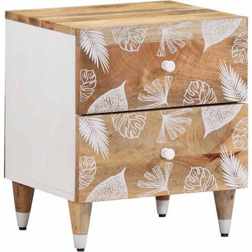 vidaXL nočna omarica 40x33,5x46 cm masivni les Mango Cene