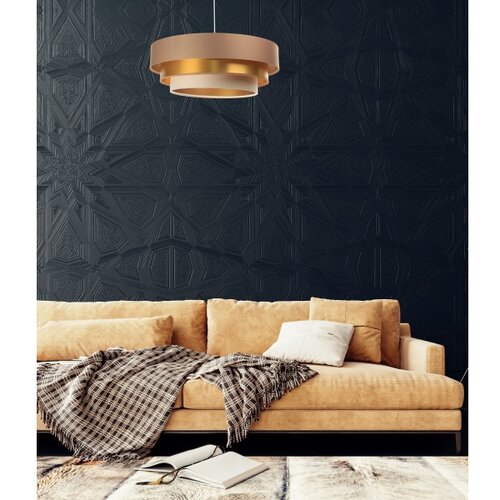  Luster na sajli TRINITI 1xE27/60W/230V bež/zlatna Slike