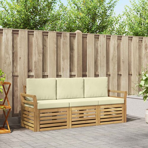  Setovi sofa 3 kom. Bijela i krem Polyester 194 x 63 x 73 cm Slike