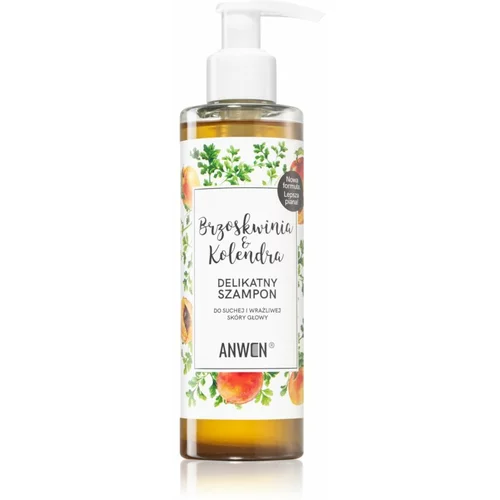 Anwen Peach & Coriander pomirjujoči šampon za suho in občutljivo lasišče 200 ml