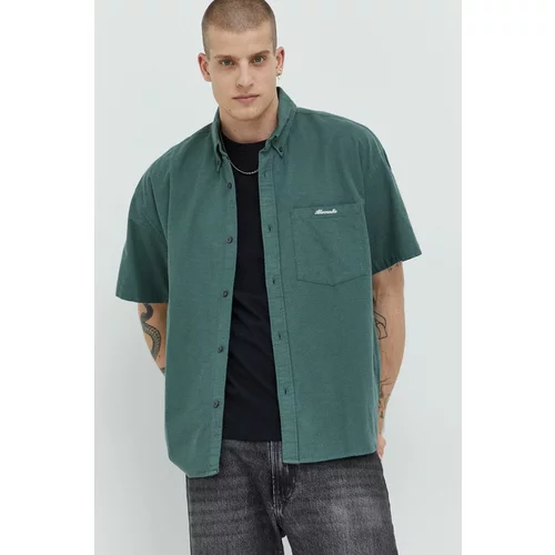Abercrombie & Fitch Košulja za muškarce, boja: zelena, relaxed, o button-down ovratnikom