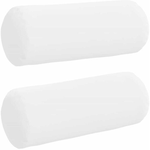  Valjkasti jastučići 2 pcs Bijelo &amp;Oslash; 15 x 40 cm tkanina Slike