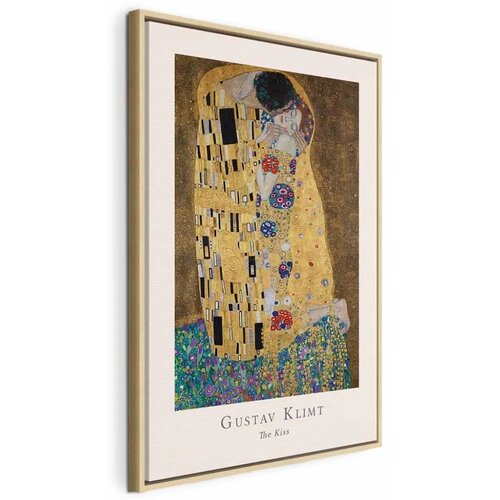  Slika - Gustav Klimt - The Kiss (1 Part) Vertical 80x120 U prirodnom drvenom okviru Cene