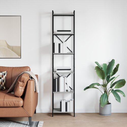 vidaXL Knjižna omara Siva sonoma 40 x 30 x 188 cm Konstruiran les Cene