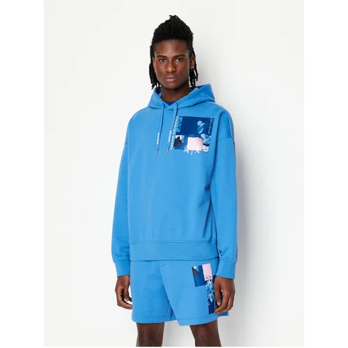 Armani Blue Mens Hoodie Exchange - Men