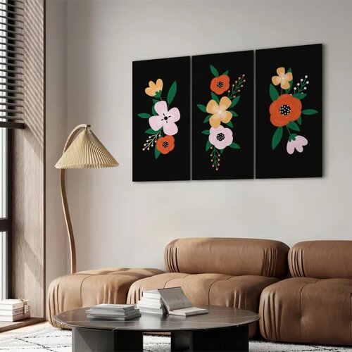  Slika - Colorful Bloom (3 Parts) 60x40 Cene
