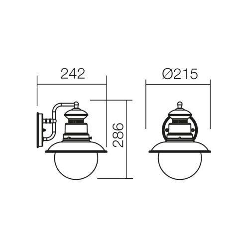  Redo 9045 - Spoljno zidno svetlo SCOTT 1xE27/42W/230V IP44 Slike