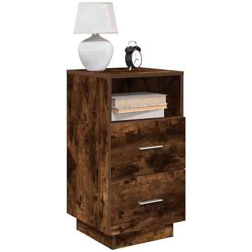 vidaXL Nočne omarice z 2 predaloma 2 kosa dim. hrast 36x36x68 cm Cene