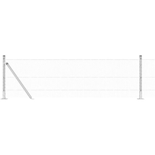 Heksagonalna ograda s betonskom osnovom 25 x 0,5 m Srebrna Slike