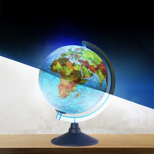 No brend Alaysky, globus sa LED svetlom, engleski, fizička mapa, 25cm Slike